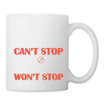 Can t Stop Won t Stop Pi Day Math Geek T shirt - Mug - white - Right