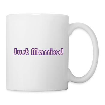 PAAR. ICH HABE GERADE GEHEIRATET. Junggesellinnenabschied. HEILIGER VALENTINSTAG. MARIES - Tasse - Weiß - Rechts