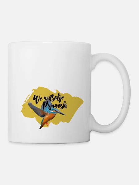 Fehrow Shirt gelb einseitig We wutsobje prjawoski - Tasse - Weiß