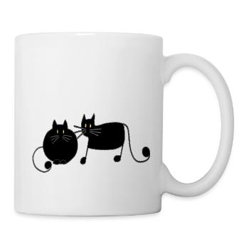 Katzen - Tasse - Weiß - Rechts