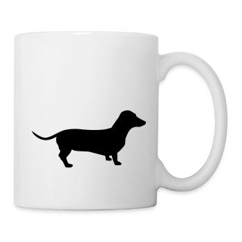 Dachshund Silhouette 1 - Mug - white - Right