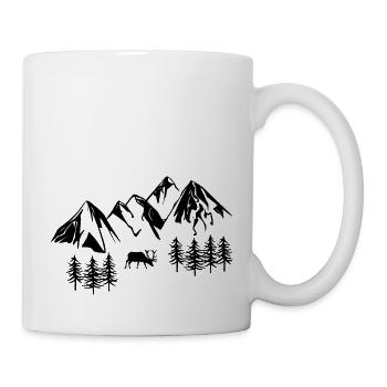 Paysage de montagne - Nature et vie sauvage - Mug blanc - blanc - Droite