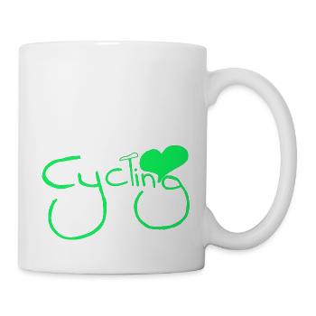cyclist cycling bmx bike sport mountain biking hobby - Mug - white - Right