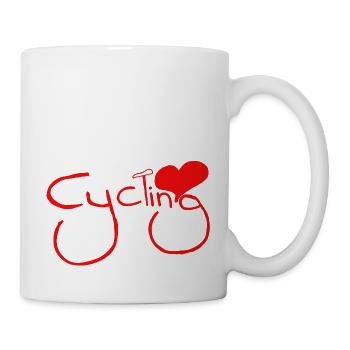 cyclist cycling bmx bike sport mountain biking hobby - Mug - white - Right