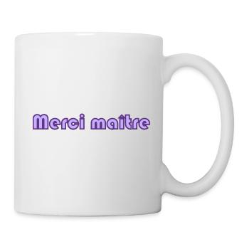 MAÎTRESSE. MAITRE. MERCI. MERCI MAÎTRESSE. MAITRE - Mug blanc - blanc - Droite