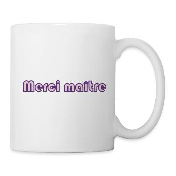 MAÎTRESSE. MAITRE. MERCI. MERCI MAÎTRESSE. MAITRE - Mug blanc - blanc - Droite