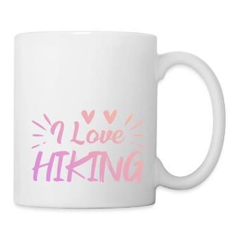 I love hiking - Mug - white - Right