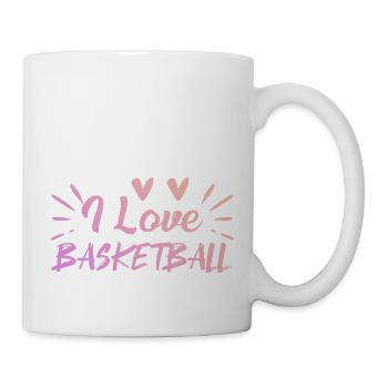 Ich liebe Basketball - Tasse - Weiß - Rechts