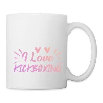 I love kick boxing - Mug - white - Right