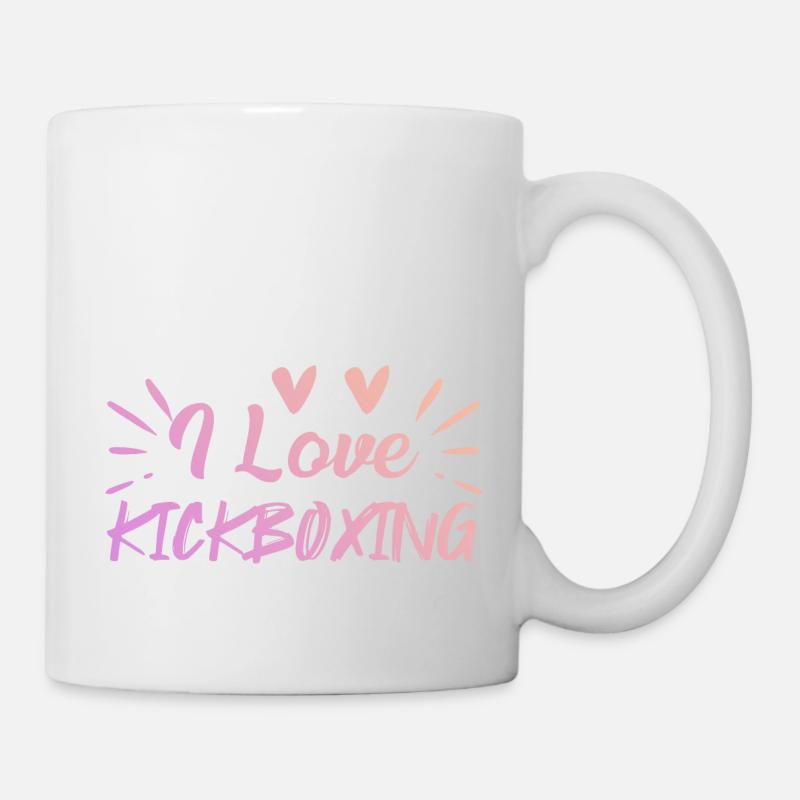 Ich liebe Kick Boxing - Tasse - Weiß