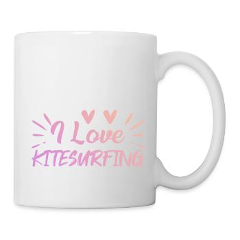I love kitesurfing - Mug - white - Right