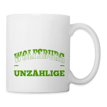 Wolfsburg Eine Stadt Unzählige Geschichten Heimatv - Tasse - Weiß - Rechts
