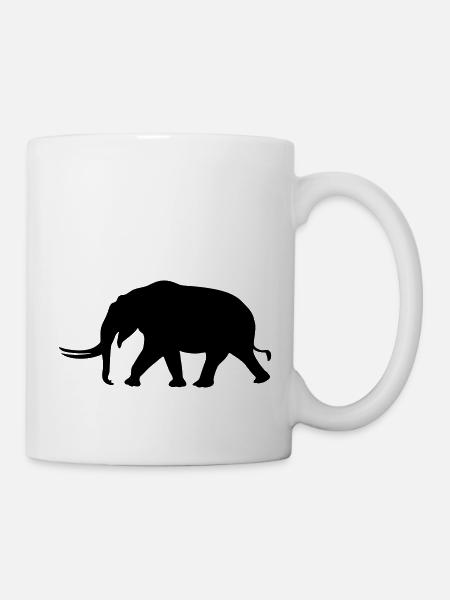 mammut elefant - Tasse - Weiß