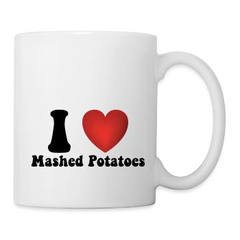 I Love Mashed Potatoes Thanksgiving Dinner Gift - Mug - white - Right