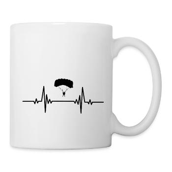 Heartbeat male paragliding - Mug - white - Right
