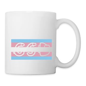 Drapeau de la fierté trans CSD - Mug blanc - blanc - Droite