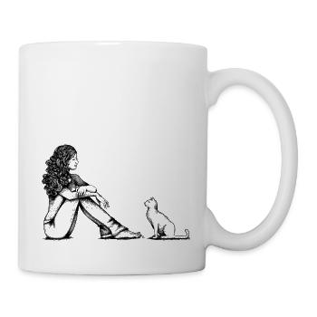 Mon chat et moi - Mug blanc - blanc - Droite
