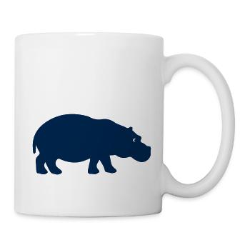 nilpferd silhouette - Tasse - Weiß - Rechts