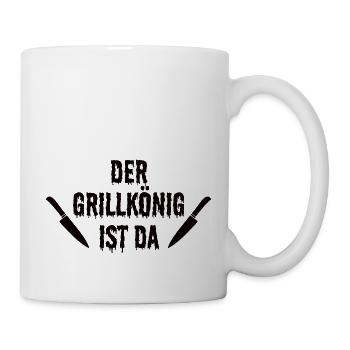 Der Grillkönig ist da - Tasse - Weiß - Rechts