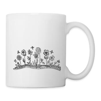 Fleur - Mug blanc - blanc - Droite