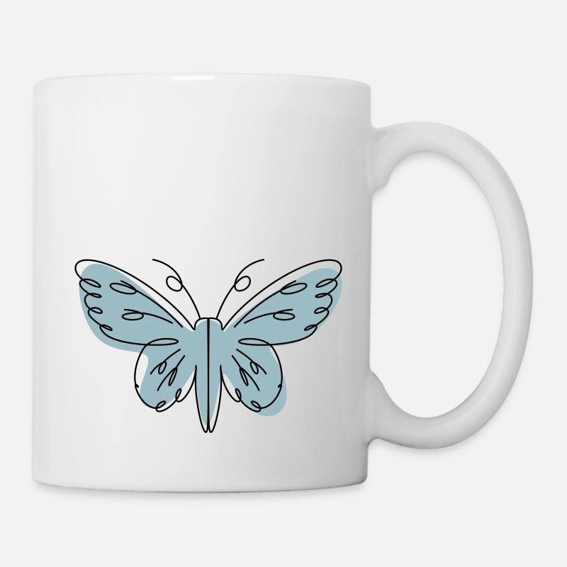 Disegno astratto Farfalla - Tazza - bianco