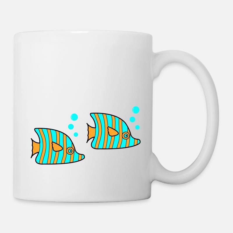 Poissons - Mug blanc - blanc