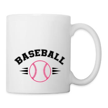 baseball - Tasse - Weiß - Rechts