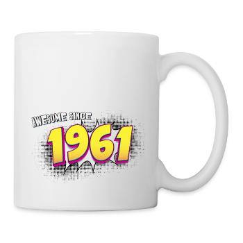 Retro 62nd birthday in Pop Art Comic Book Style - Mug - white - Right