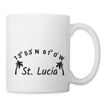 St. Lucia Karibik Insel Saint Lucia Urlaub Idee - Tasse - Weiß - Rechts