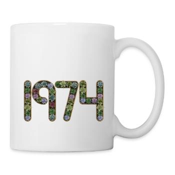 1974 vintage rétro des années 70 50 né anniversaire anniversaire - Mug blanc - blanc - Droite