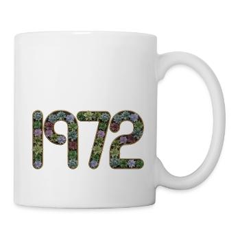 1972 vintage rétro des années 70 50 né fête d’anniversaire - Mug blanc - blanc - Droite