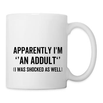 Apparently, I'm an adult, a funny adult - Mug - white - Right
