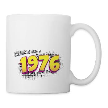 Rétro 47e anniversaire dans le Style de bande dessinée Pop Art - Mug blanc - blanc - Droite