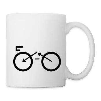 Vélo formes - Mug blanc - blanc - Droite