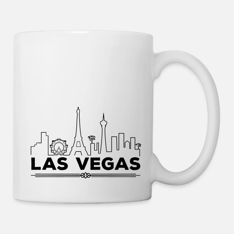 las vegas silhouette - Tasse - Weiß
