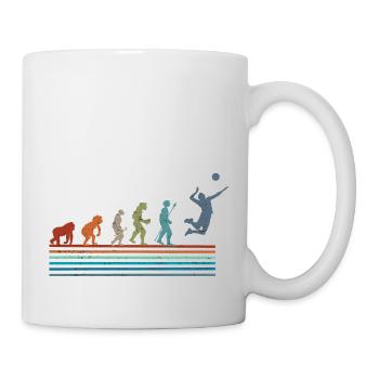 Évolution rétro vintage cricket - Mug blanc - blanc - Droite