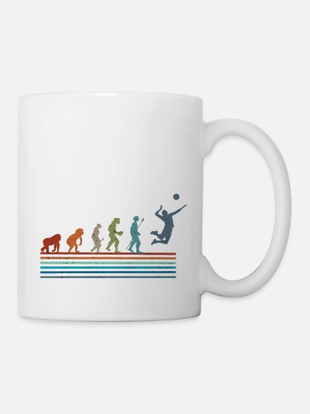 Retro vintage cricket evolution - Mug - white