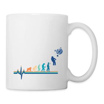 Évolution battement de cœur astronaute - Mug blanc - blanc - Droite