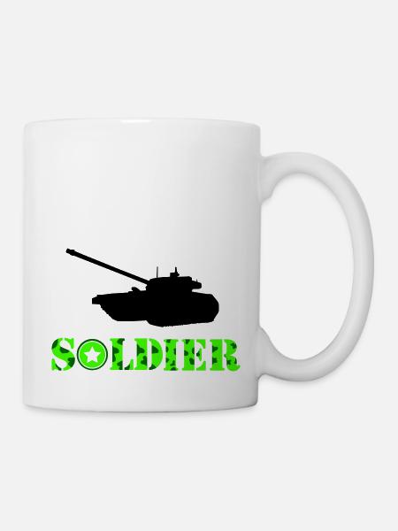 panzer soldat - Tasse - Weiß