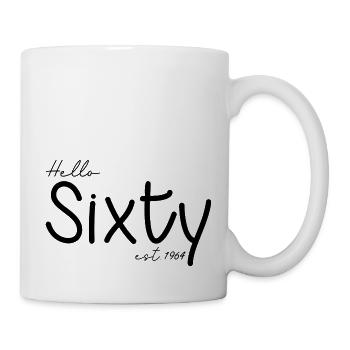 Celebrate 60th Bday - Hello Sixty est 1964 - Mug - white - Right