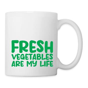 Fresh Vegetables Are My Life - Tasse - Weiß - Rechts