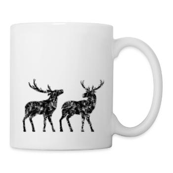 Hirsch - Tasse - Weiß - Rechts