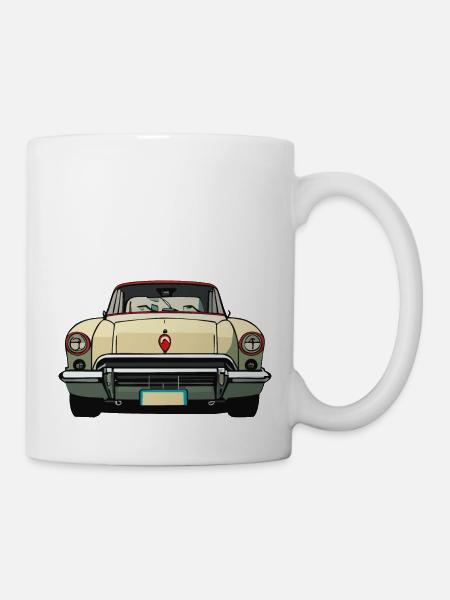 Oldtimer-Spielzeugauto - Tasse - Weiß