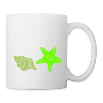 seestern muschel - Tasse - Weiß - Rechts