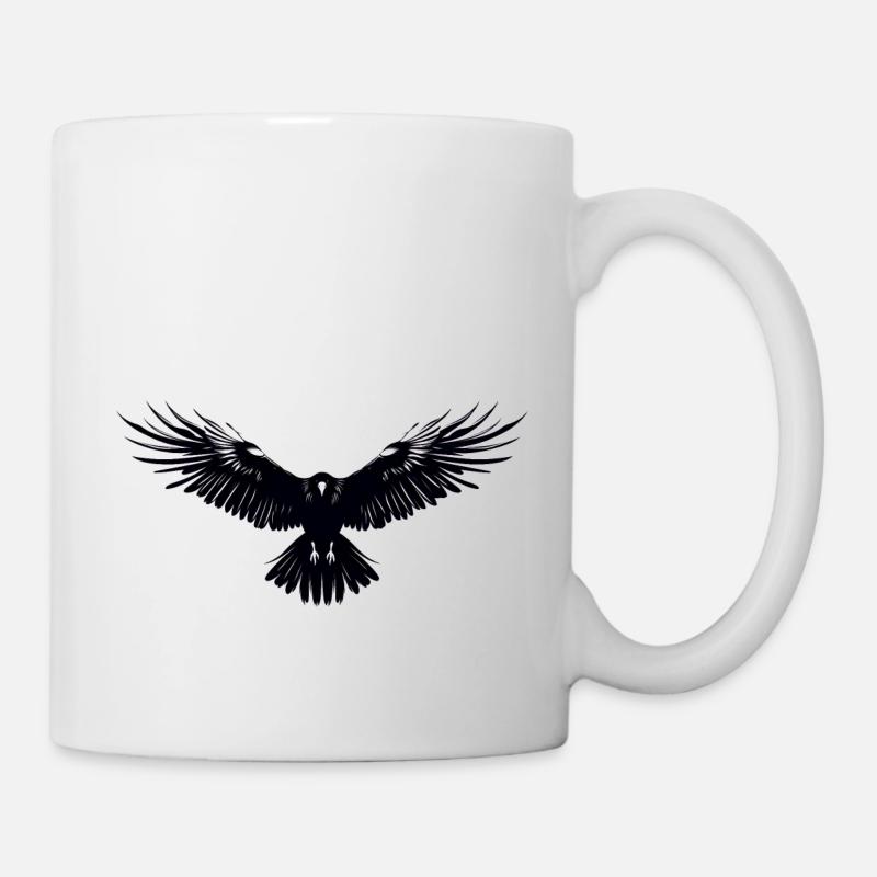 Rabe - Tasse - Weiß