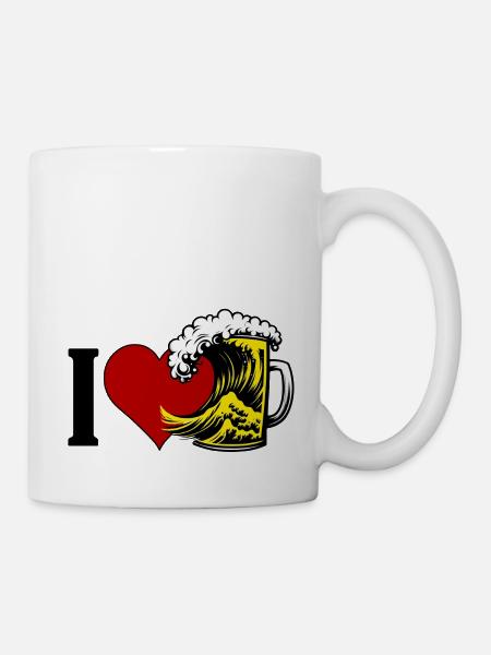 I Love Beer - Tasse - Weiß