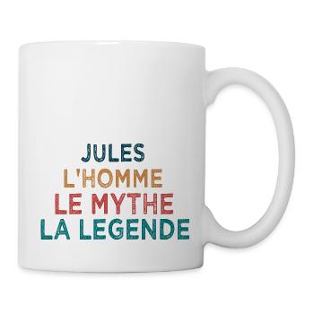 Jules la légende - Mug blanc - blanc - Droite