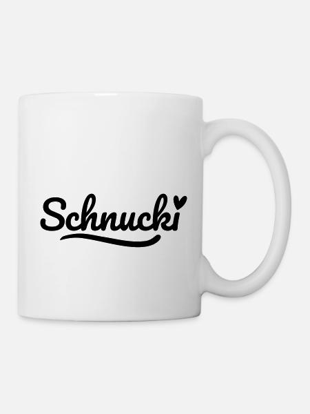 Schnucki Schrift Herz - Tasse - Weiß