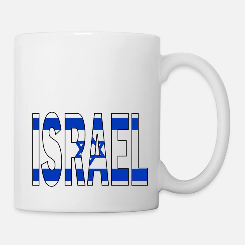 Israel in Nationalfarben - Tasse - Weiß