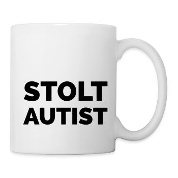stolz autistisch - Tasse - Weiß - Rechts